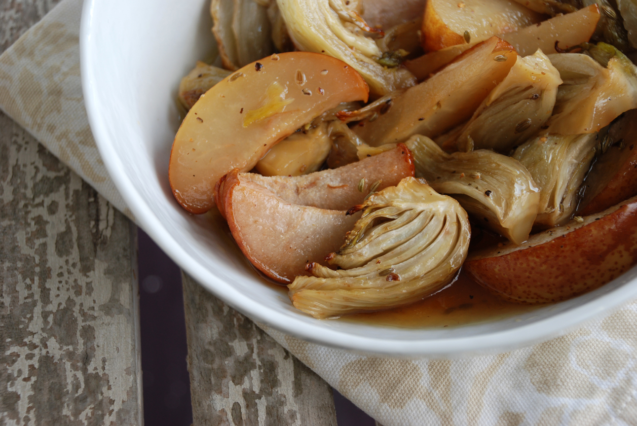 Maple Roasted Fennel And Pears Tiny Farmhouse